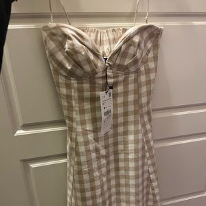 Never been worn mini check zara dress